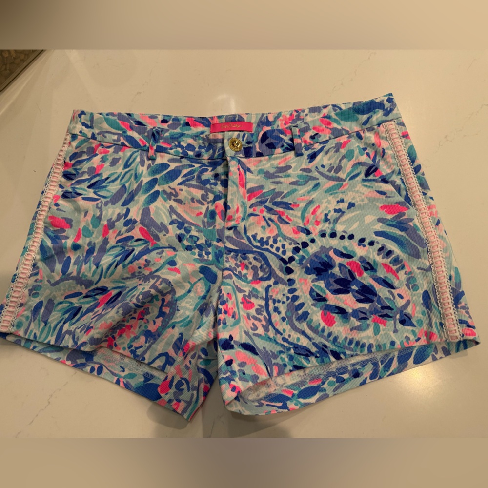 Lilly Pulitzer Blue and Pink Fabric